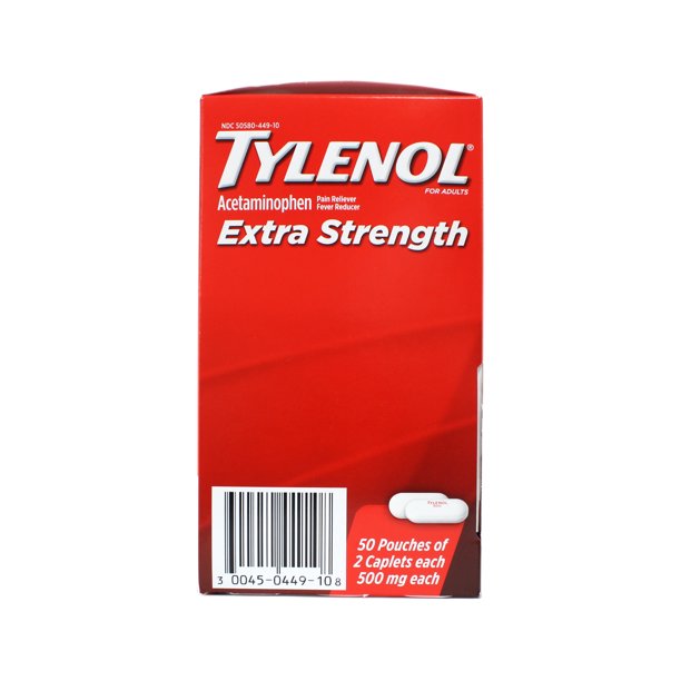 Extra-Strength Tylenol, 100/box - Image 2