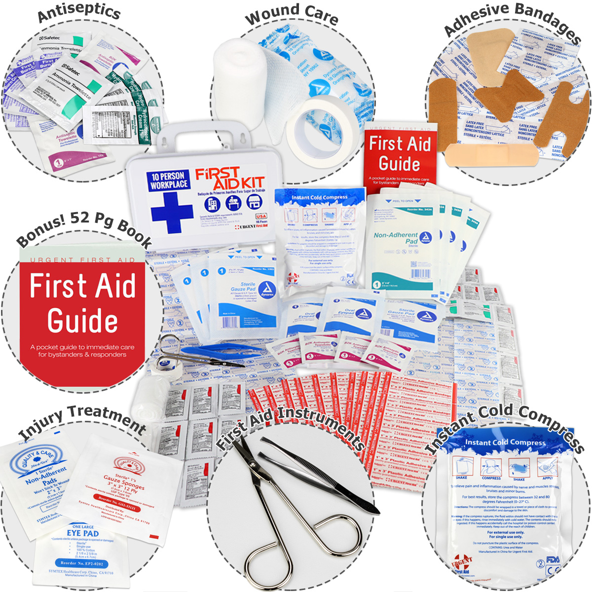 10 Person, 116 Piece Bulk Workplace First Aid Kit - Image 6
